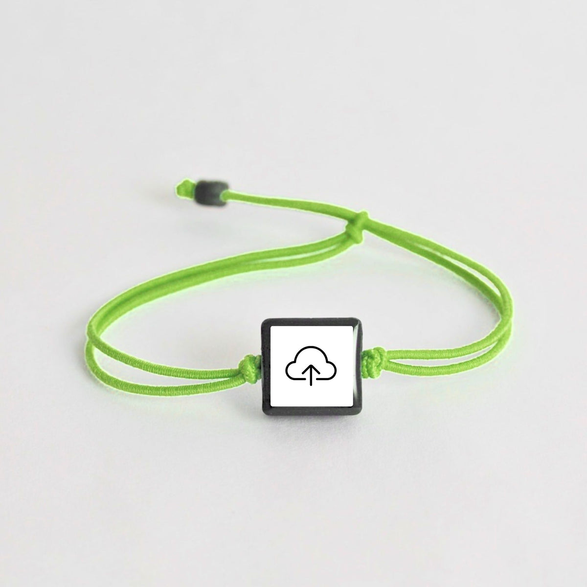 Tap-to-Phone Bracelets on Lite Bungee - Clay Square