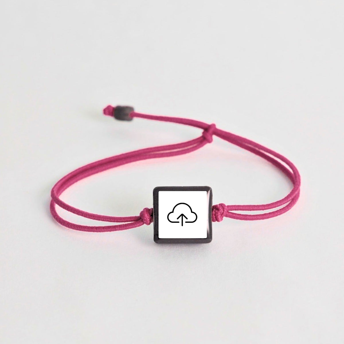 Tap-to-Phone Bracelets on Lite Bungee - Clay Square