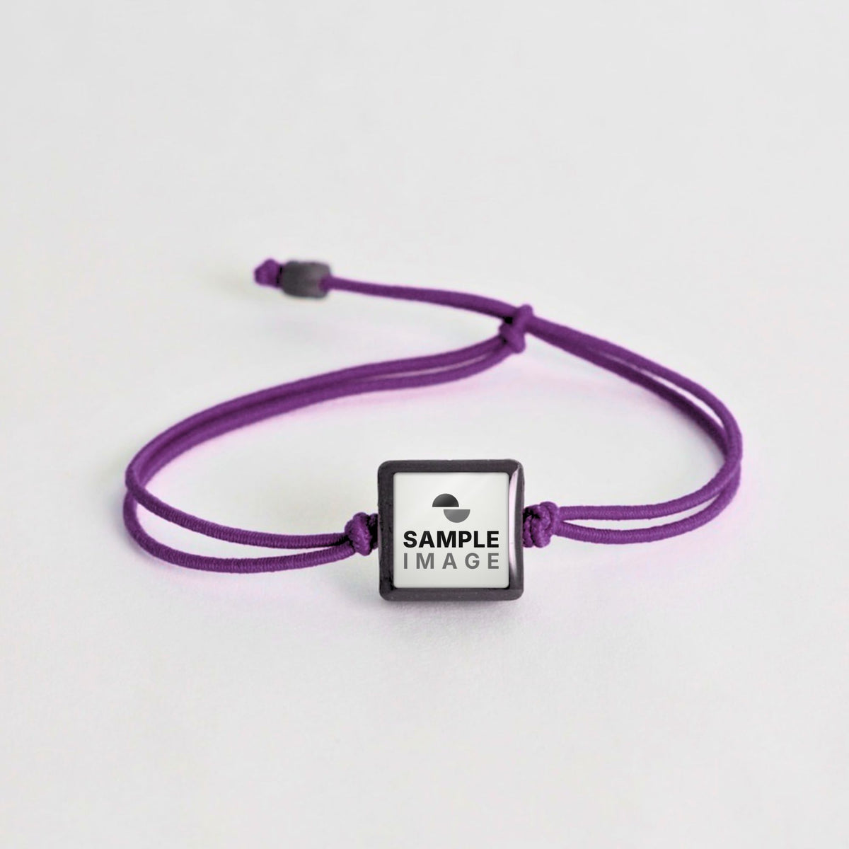 Tap-to-Phone Bracelets on Lite Bungee - Charcoal Clay Square