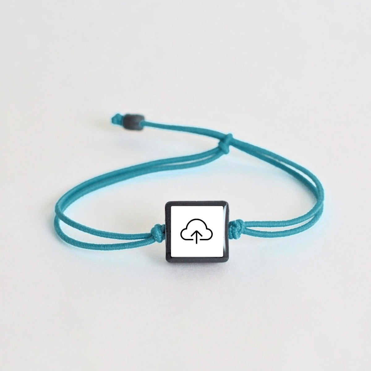 Tap-to-Phone Bracelets on Lite Bungee - Clay Square
