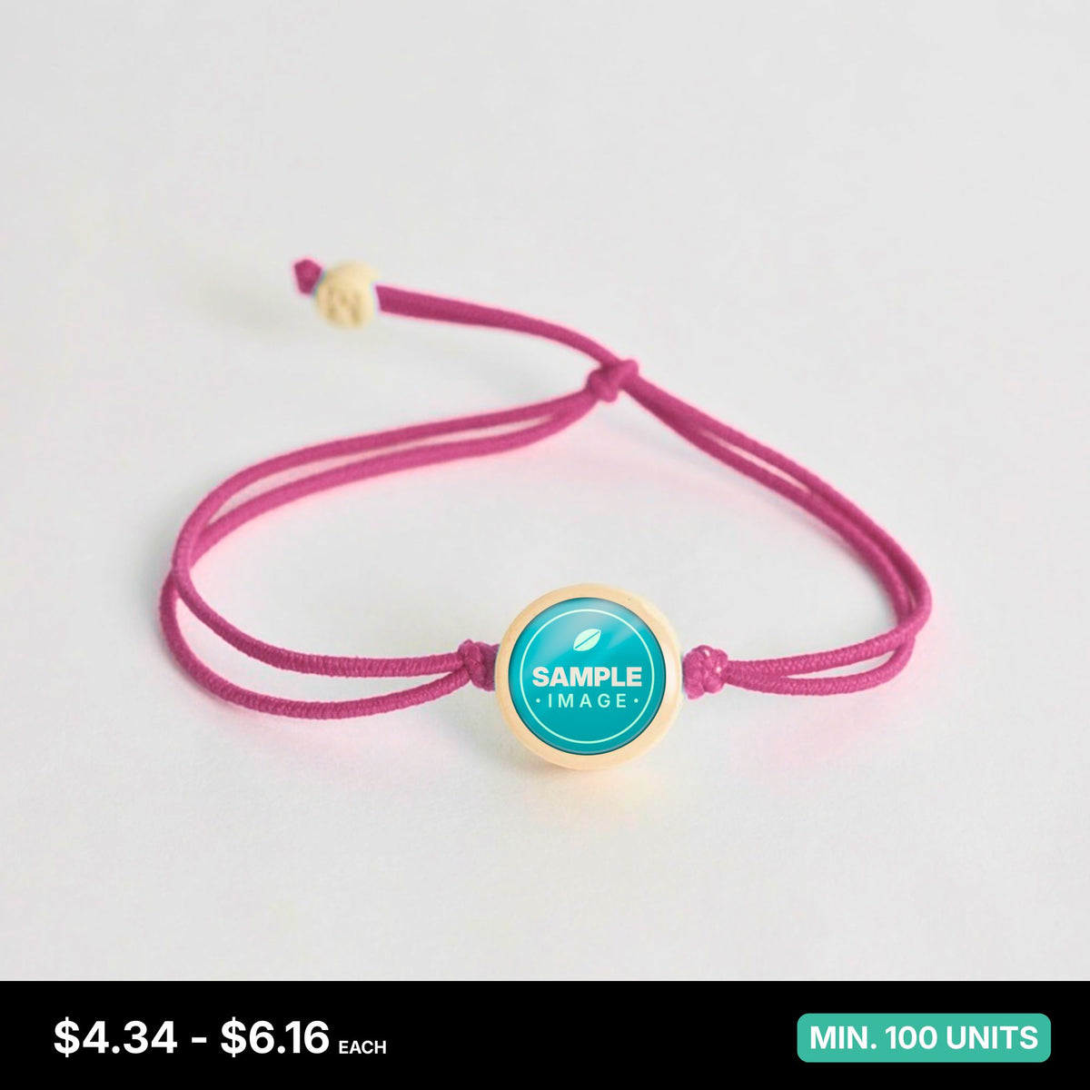 Tap-to-Phone Bracelets on Lite Bungee - Cream Clay Circle