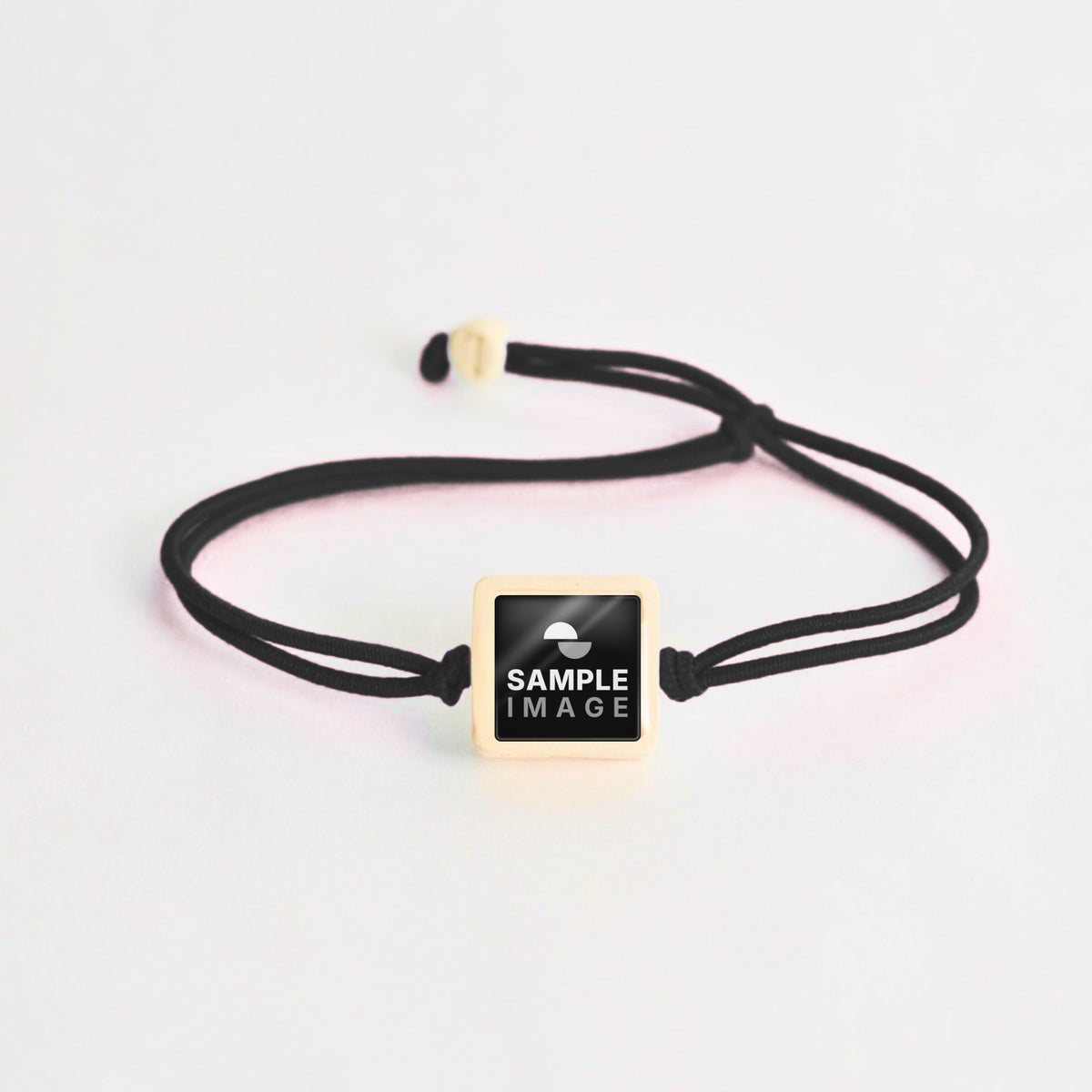 Tap-to-Phone Bracelets on Lite Bungee - Cream Clay Square