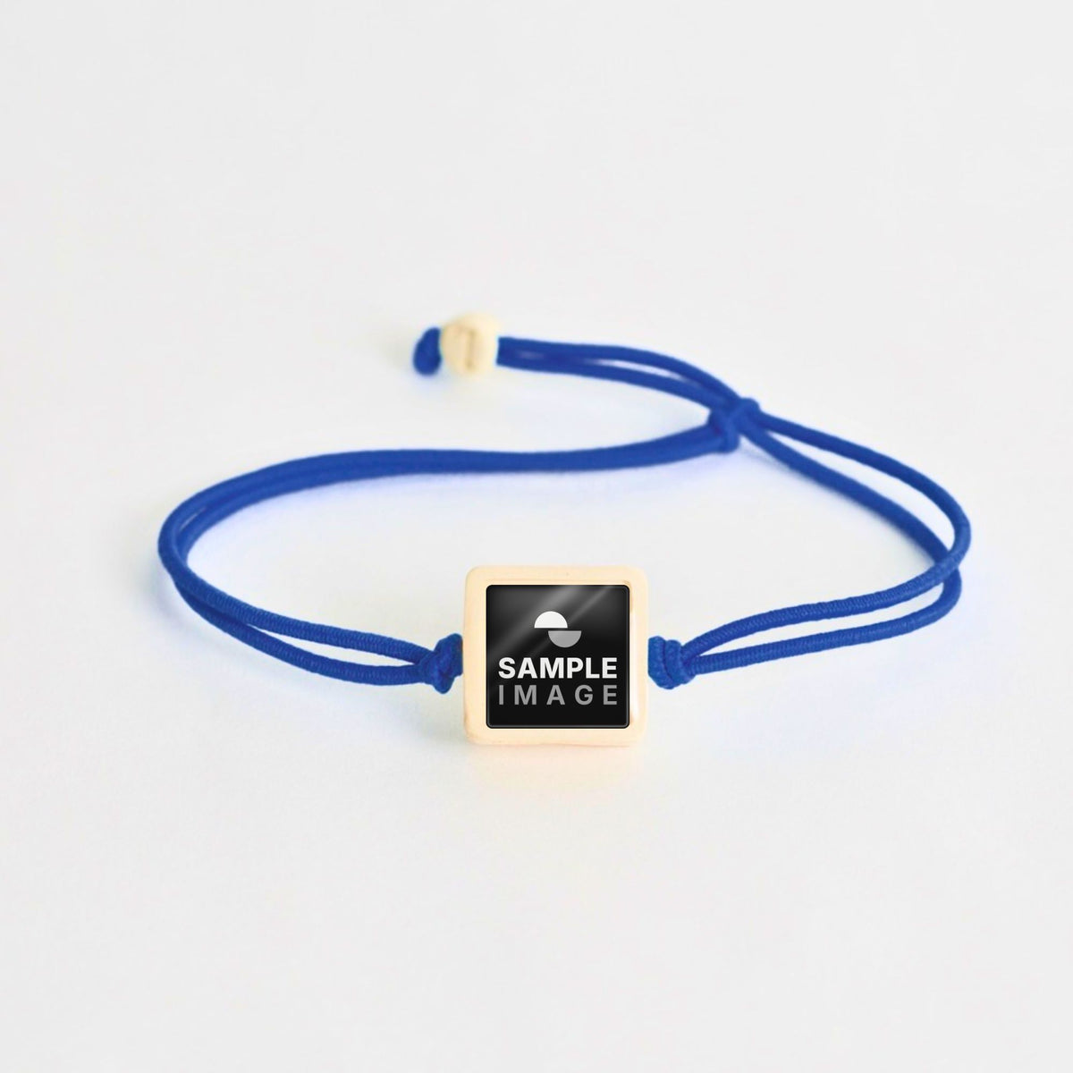 Tap-to-Phone Bracelets on Lite Bungee - Cream Clay Square