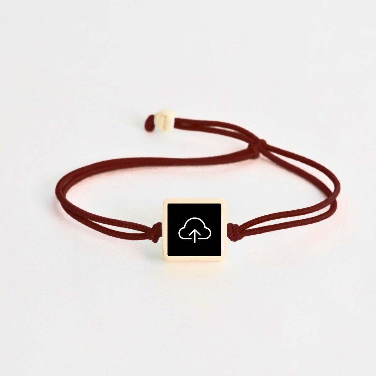 Tap-to-Phone Bracelets on Lite Bungee - Clay Square