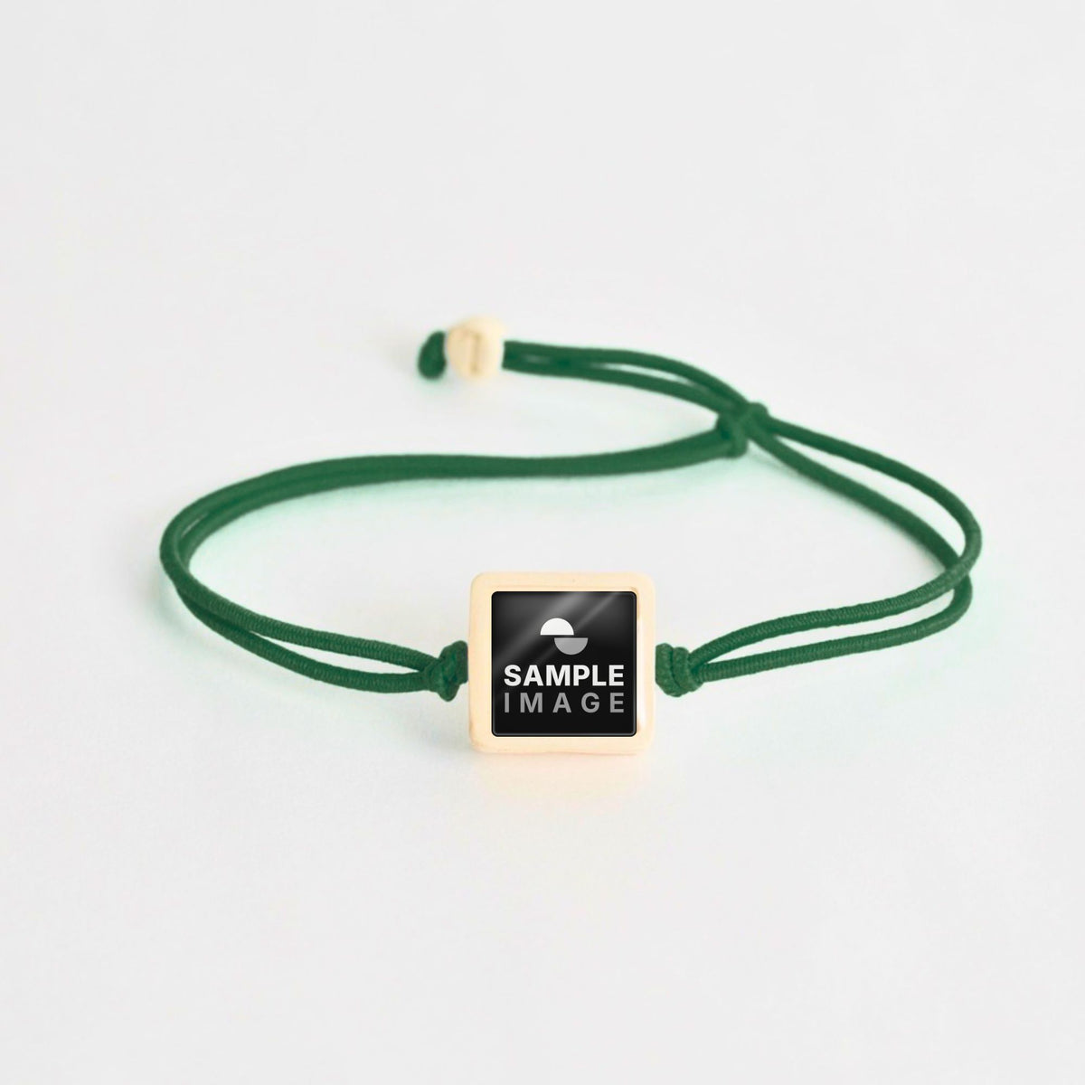 Tap-to-Phone Bracelets on Lite Bungee - Cream Clay Square