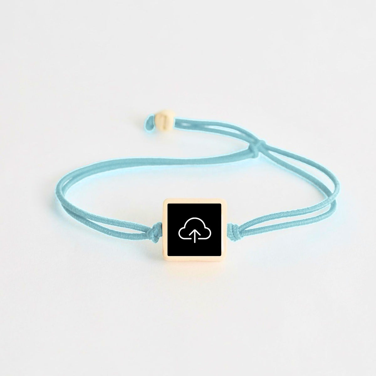 Tap-to-Phone Bracelets on Lite Bungee - Clay Square
