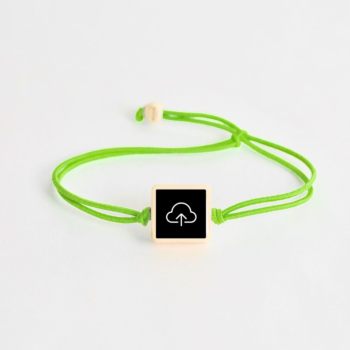 Tap-to-Phone Bracelets on Lite Bungee - Clay Square