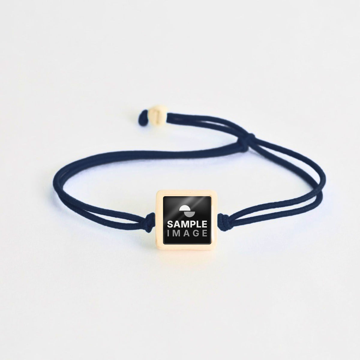 Tap-to-Phone Bracelets on Lite Bungee - Cream Clay Square