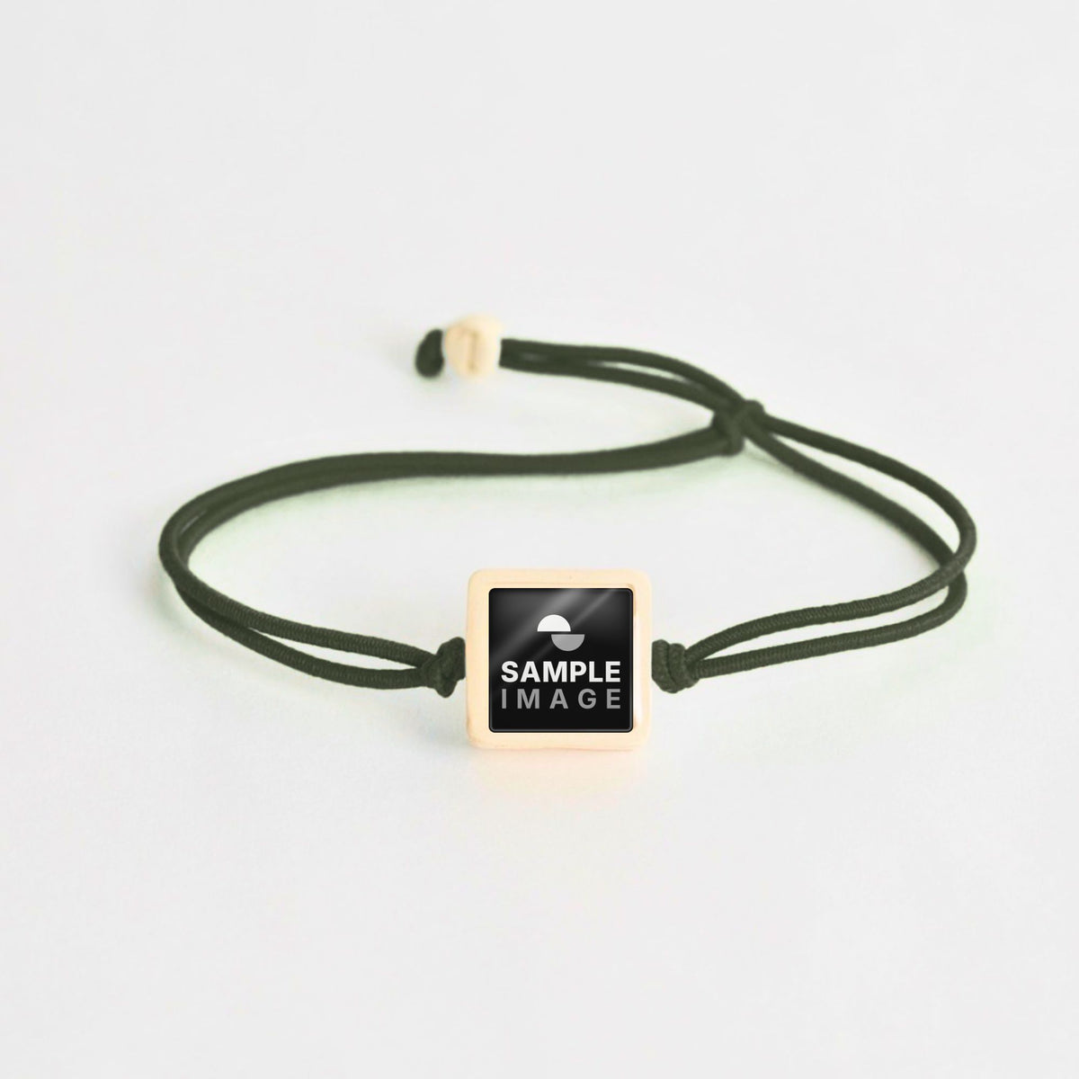 Tap-to-Phone Bracelets on Lite Bungee - Cream Clay Square