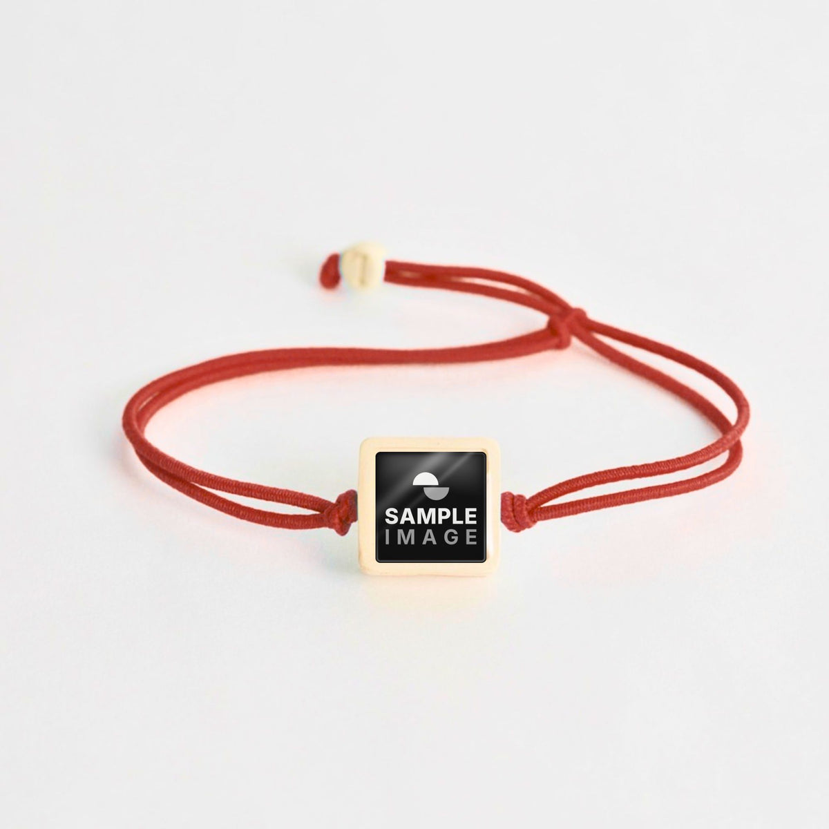 Tap-to-Phone Bracelets on Lite Bungee - Cream Clay Square