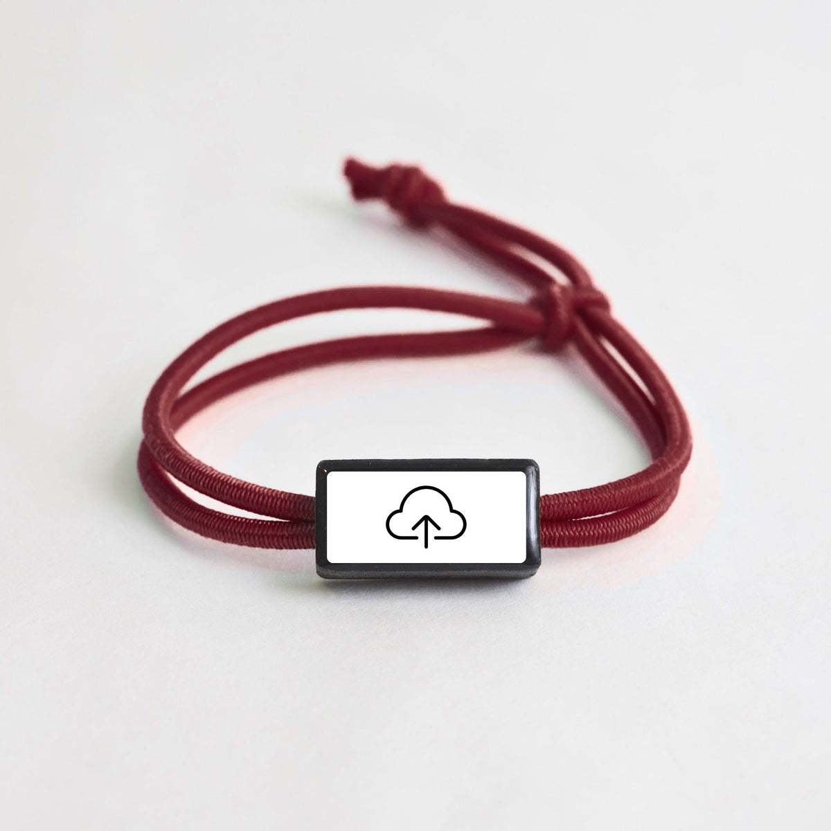 Tap-to-Phone Bracelets on Active Bungee - Clay Rectangle