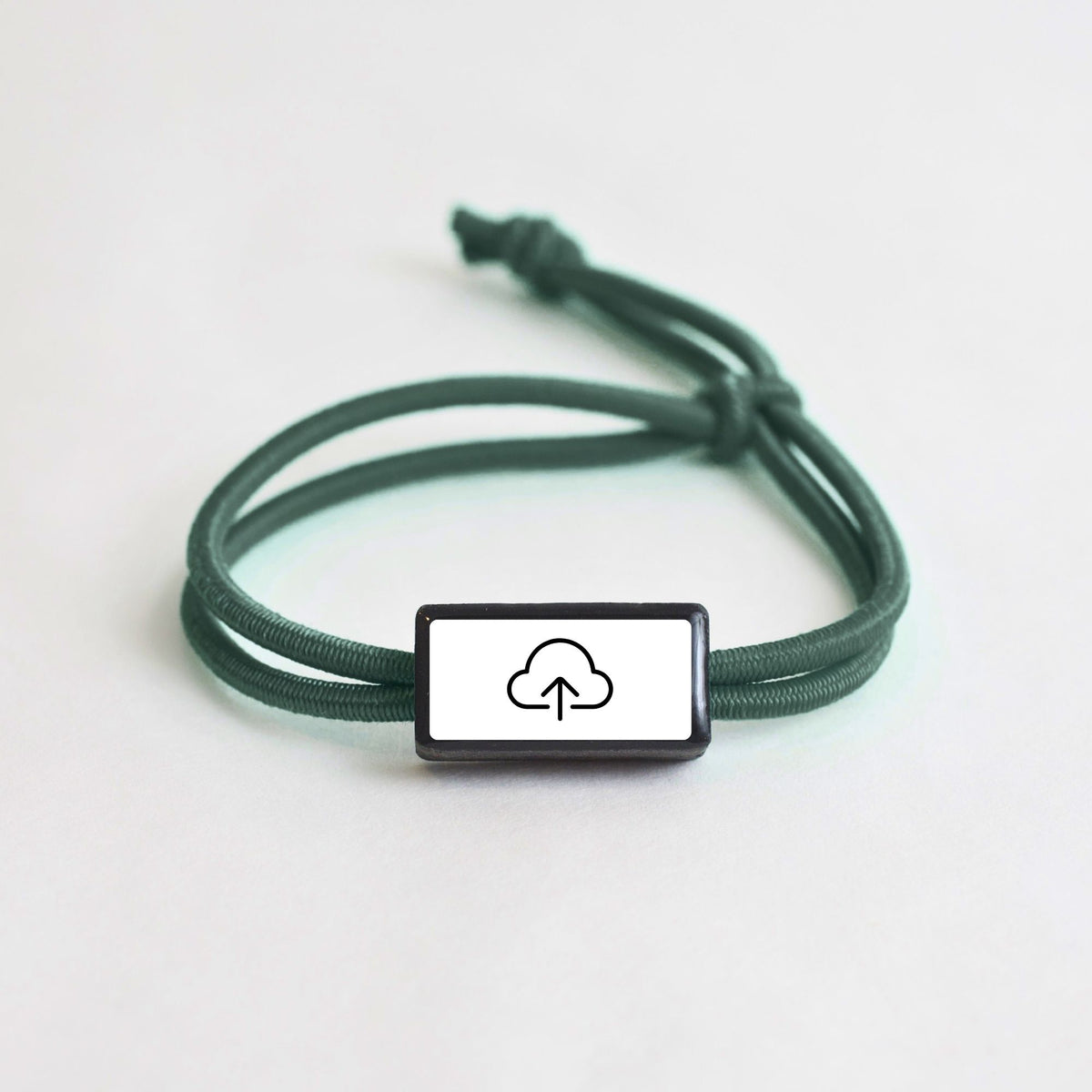 Tap-to-Phone Bracelets on Active Bungee - Clay Rectangle