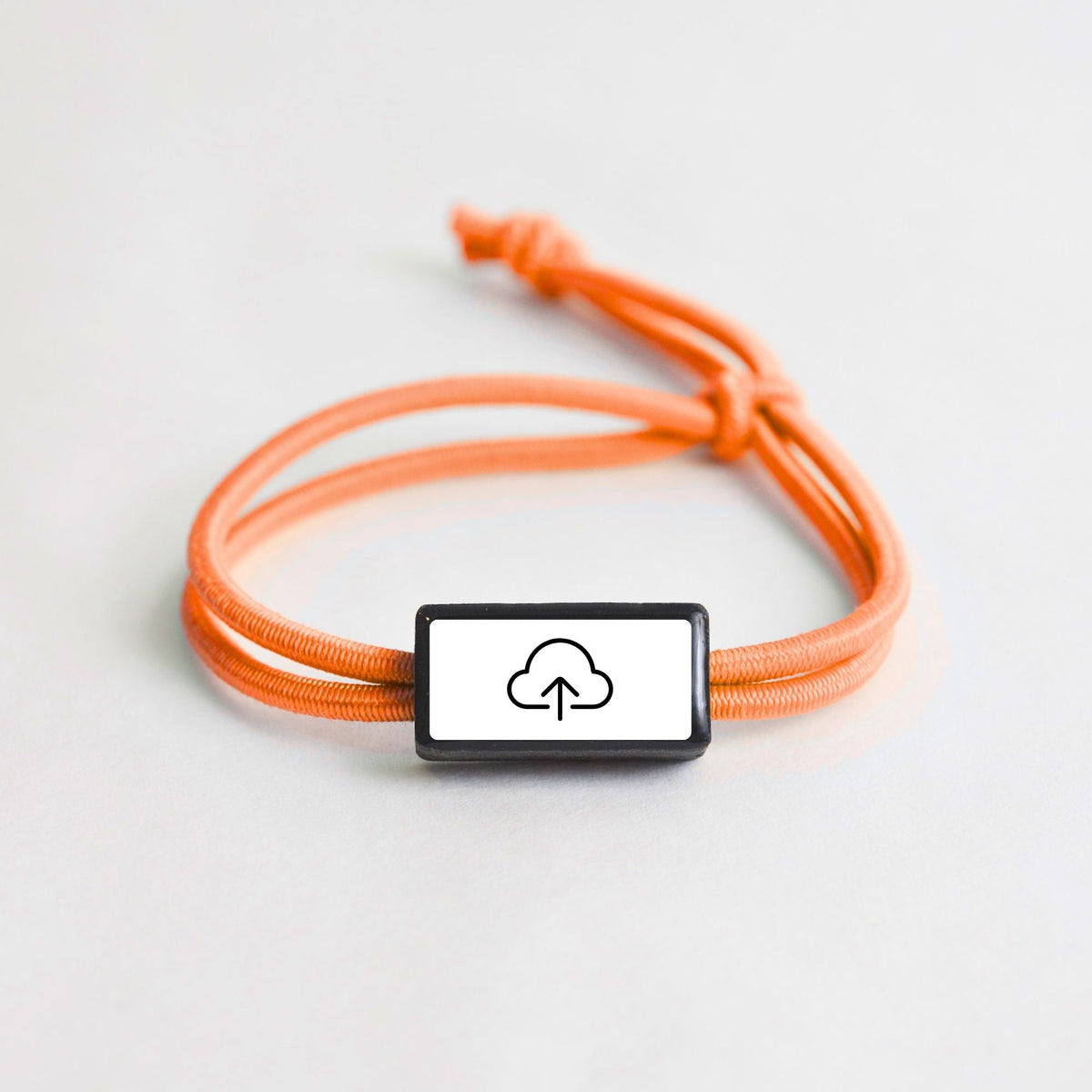 Tap-to-Phone Bracelets on Active Bungee - Clay Rectangle
