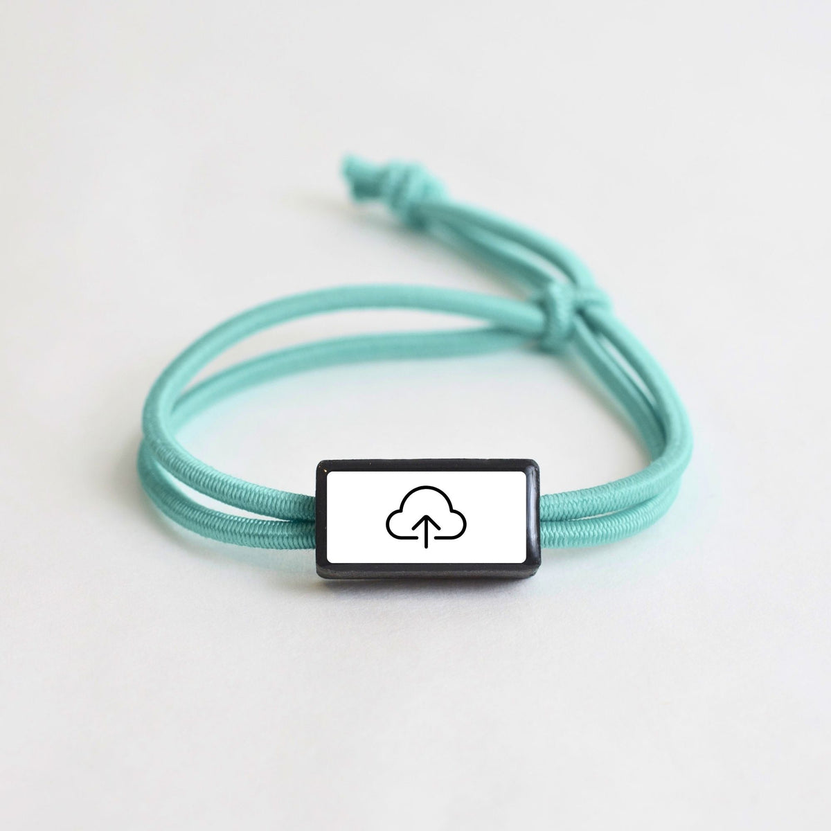 Tap-to-Phone Bracelets on Active Bungee - Clay Rectangle