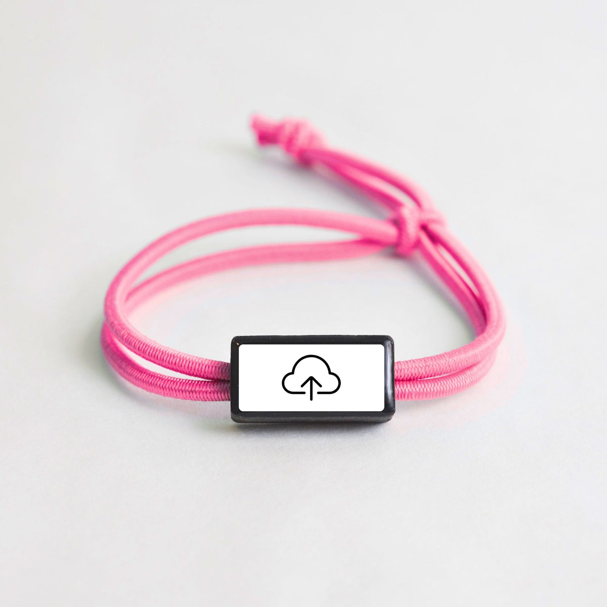 Tap-to-Phone Bracelets on Active Bungee - Clay Rectangle