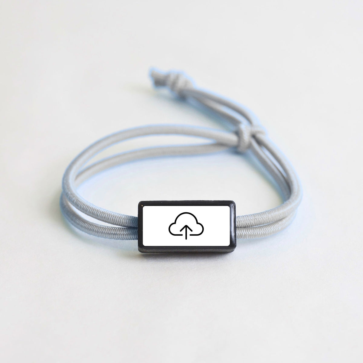 Tap-to-Phone Bracelets on Active Bungee - Clay Rectangle