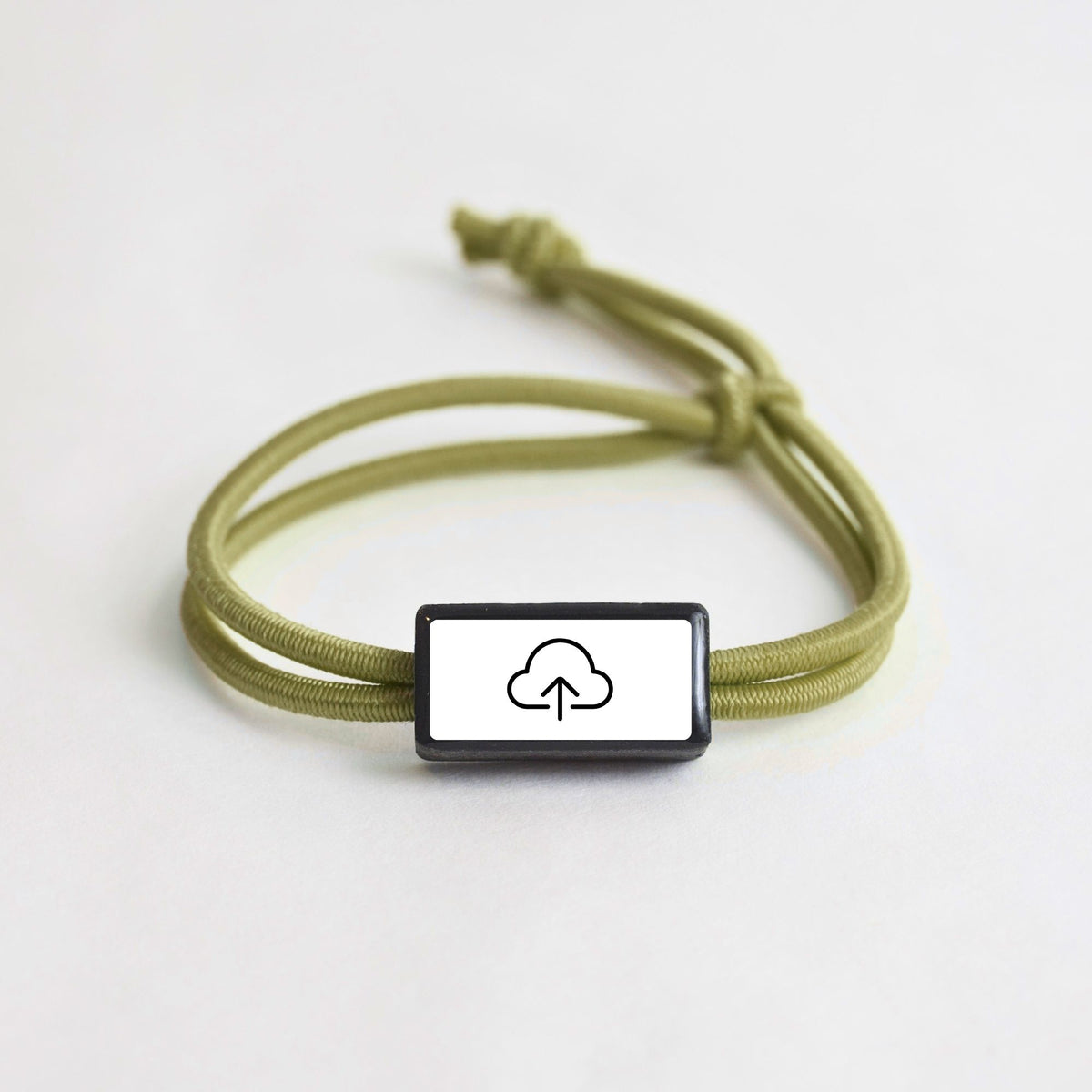 Tap-to-Phone Bracelets on Active Bungee - Clay Rectangle