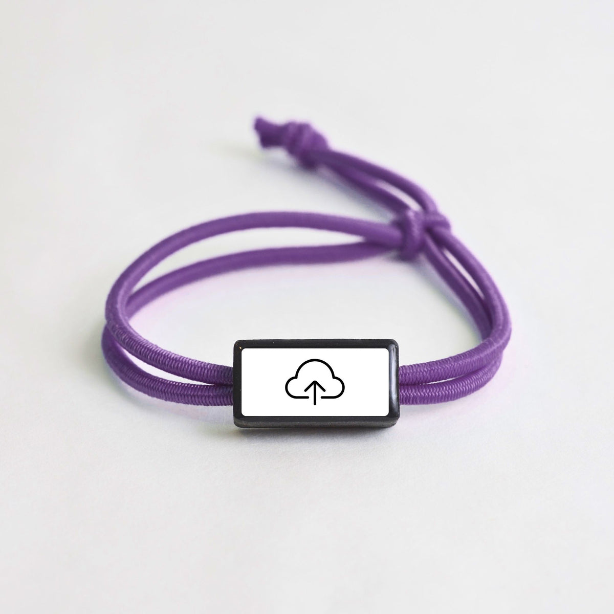 Tap-to-Phone Bracelets on Active Bungee - Clay Rectangle