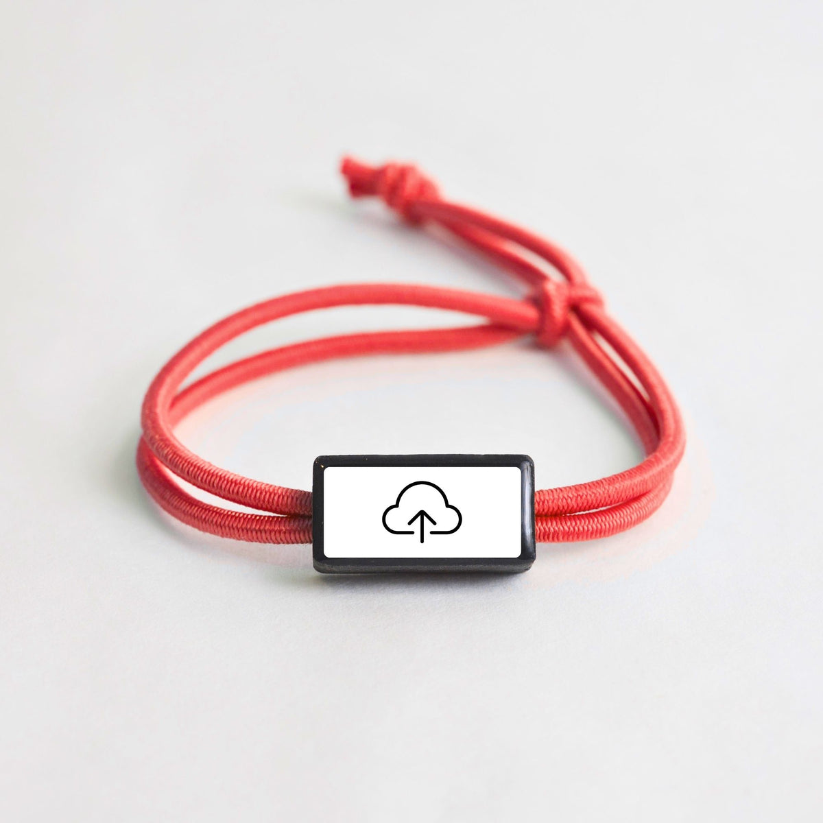 Tap-to-Phone Bracelets on Active Bungee - Clay Rectangle