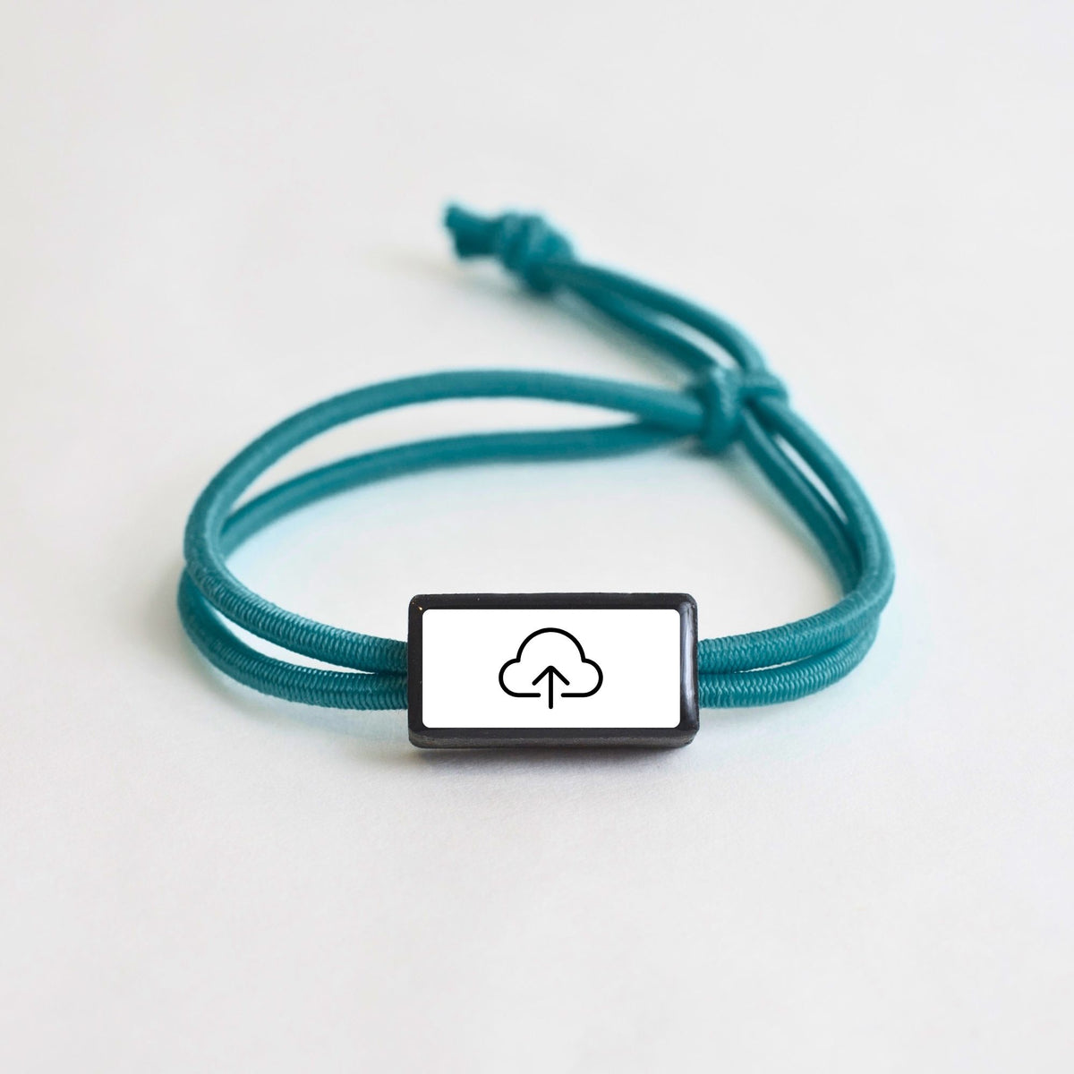 Tap-to-Phone Bracelets on Active Bungee - Clay Rectangle