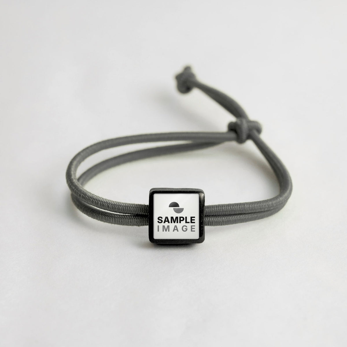 Tap-to-Phone Bracelets on Active Bungee - Charcoal Clay Square