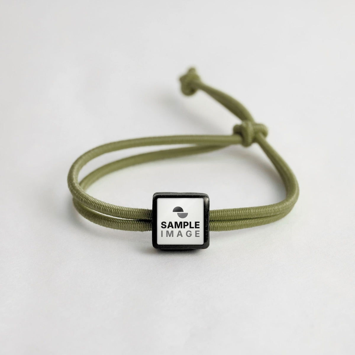 Tap-to-Phone Bracelets on Active Bungee - Charcoal Clay Square