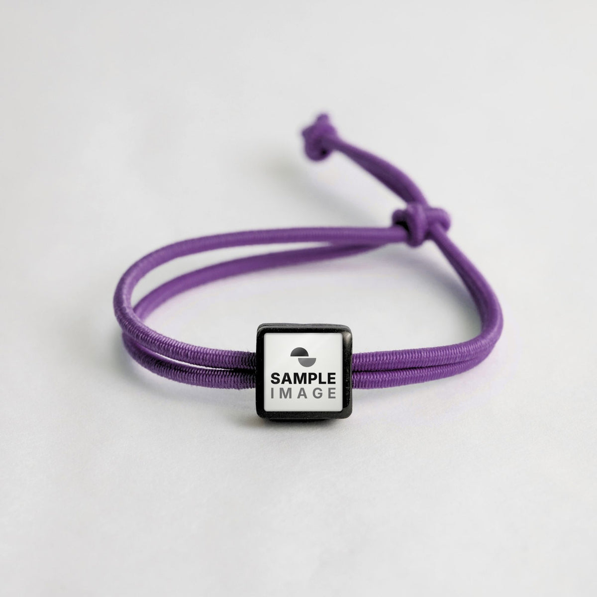 Tap-to-Phone Bracelets on Active Bungee - Charcoal Clay Square