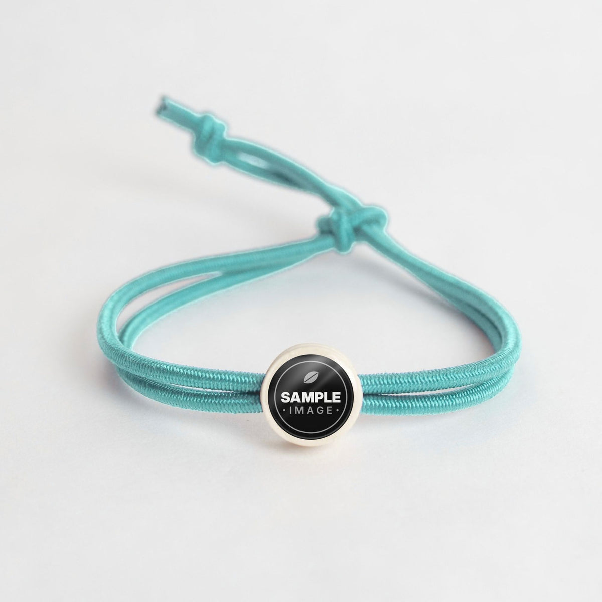 Tap-to-Phone Bracelets on Active Bungee - Cream Clay Circle