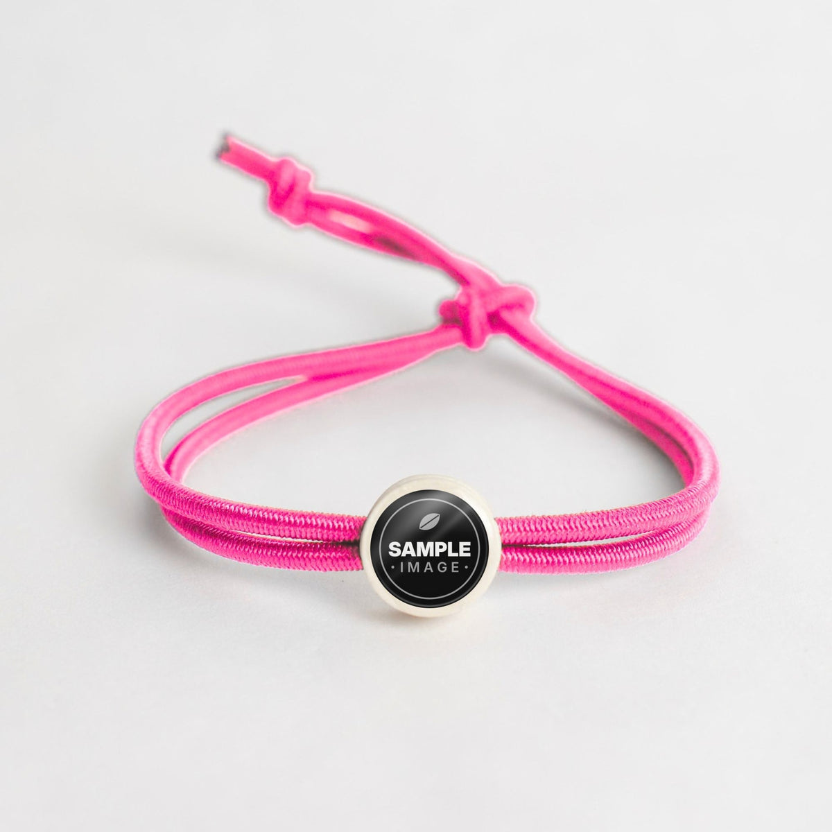 Tap-to-Phone Bracelets on Active Bungee - Cream Clay Circle