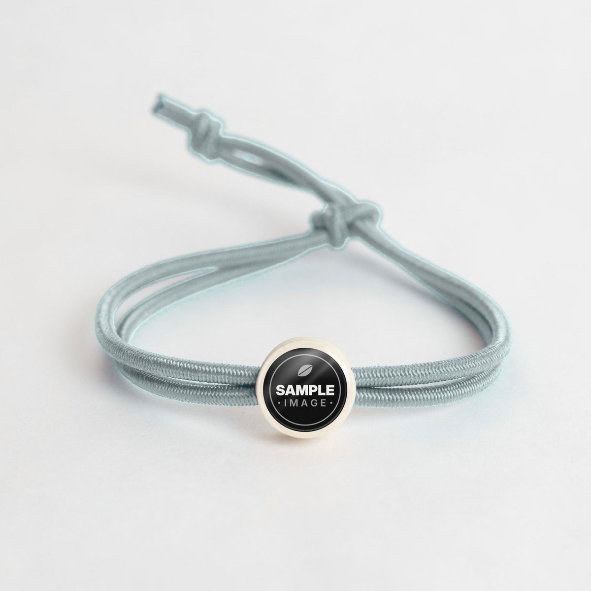 Tap-to-Phone Bracelets on Active Bungee - Cream Clay Circle