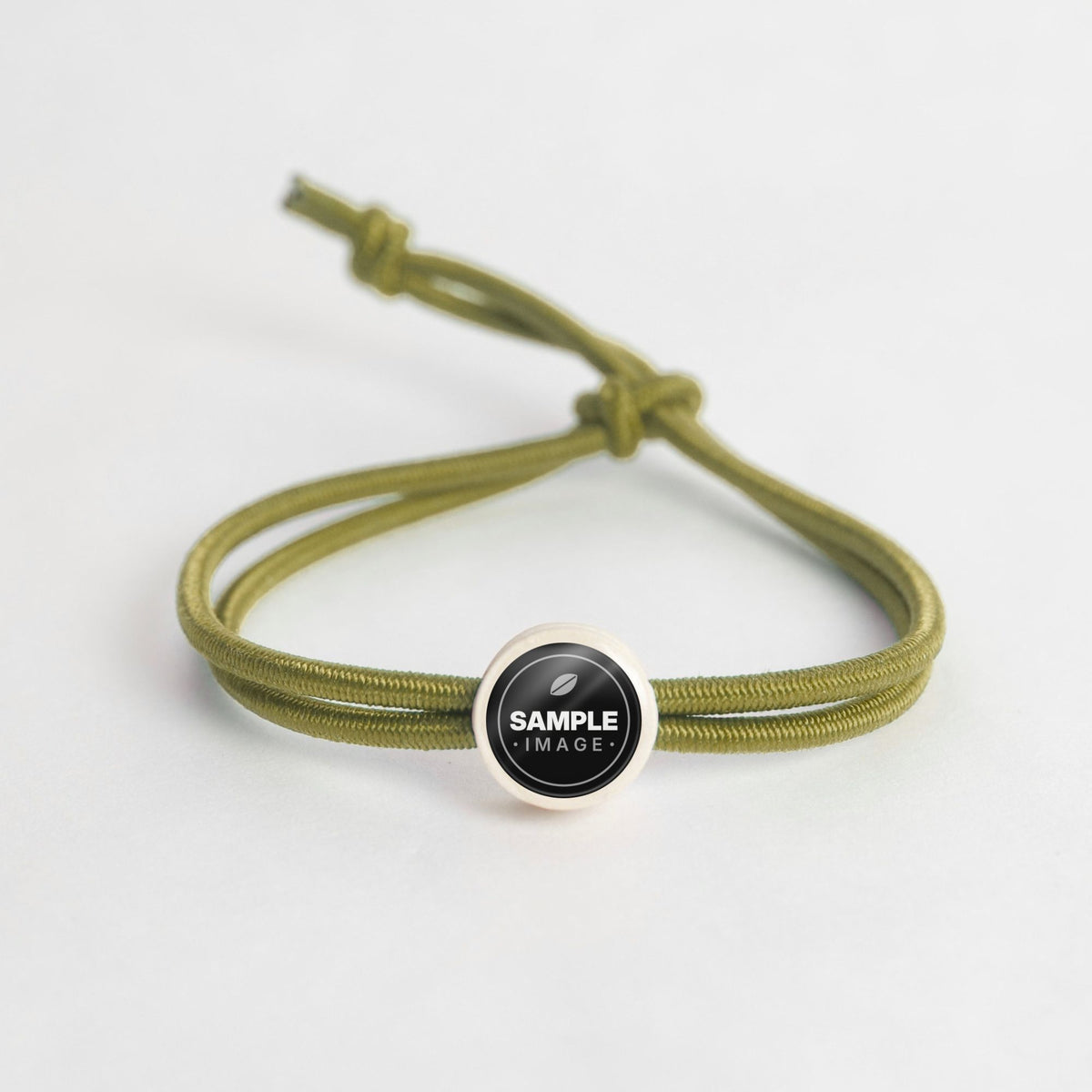 Tap-to-Phone Bracelets on Active Bungee - Cream Clay Circle