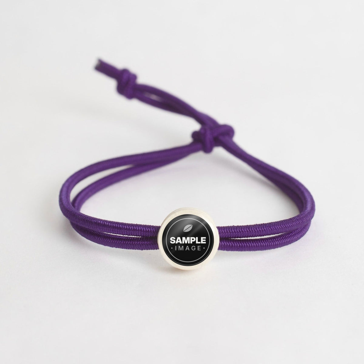 Tap-to-Phone Bracelets on Active Bungee - Cream Clay Circle