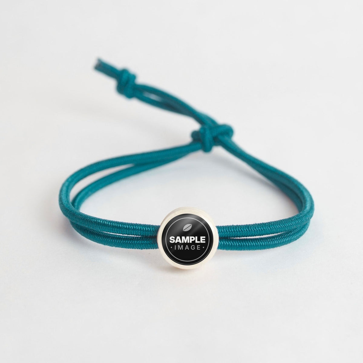 Tap-to-Phone Bracelets on Active Bungee - Cream Clay Circle