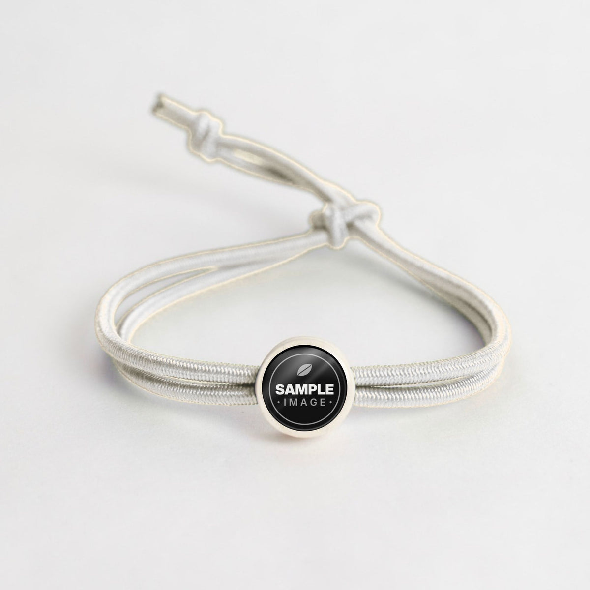 Tap-to-Phone Bracelets on Active Bungee - Cream Clay Circle