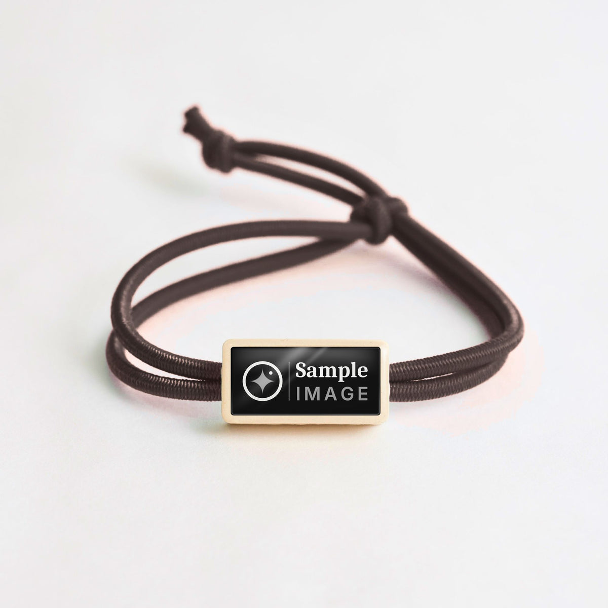 Tap-to-Phone Bracelets on Active Bungee - Cream Clay Rectangle