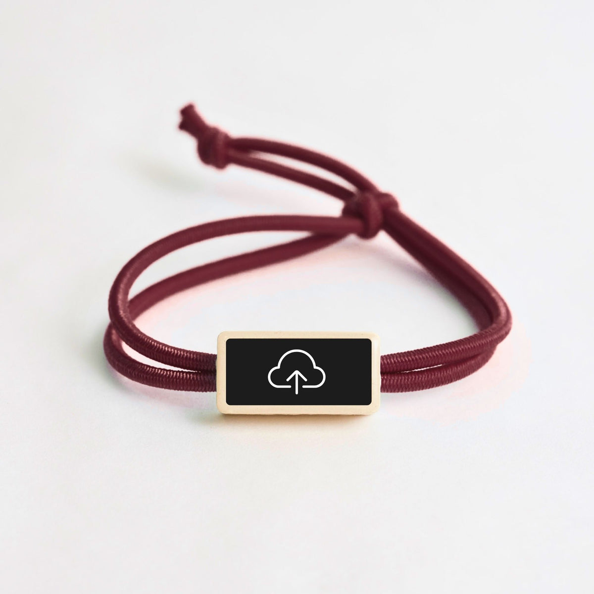 Tap-to-Phone Bracelets on Active Bungee - Clay Rectangle