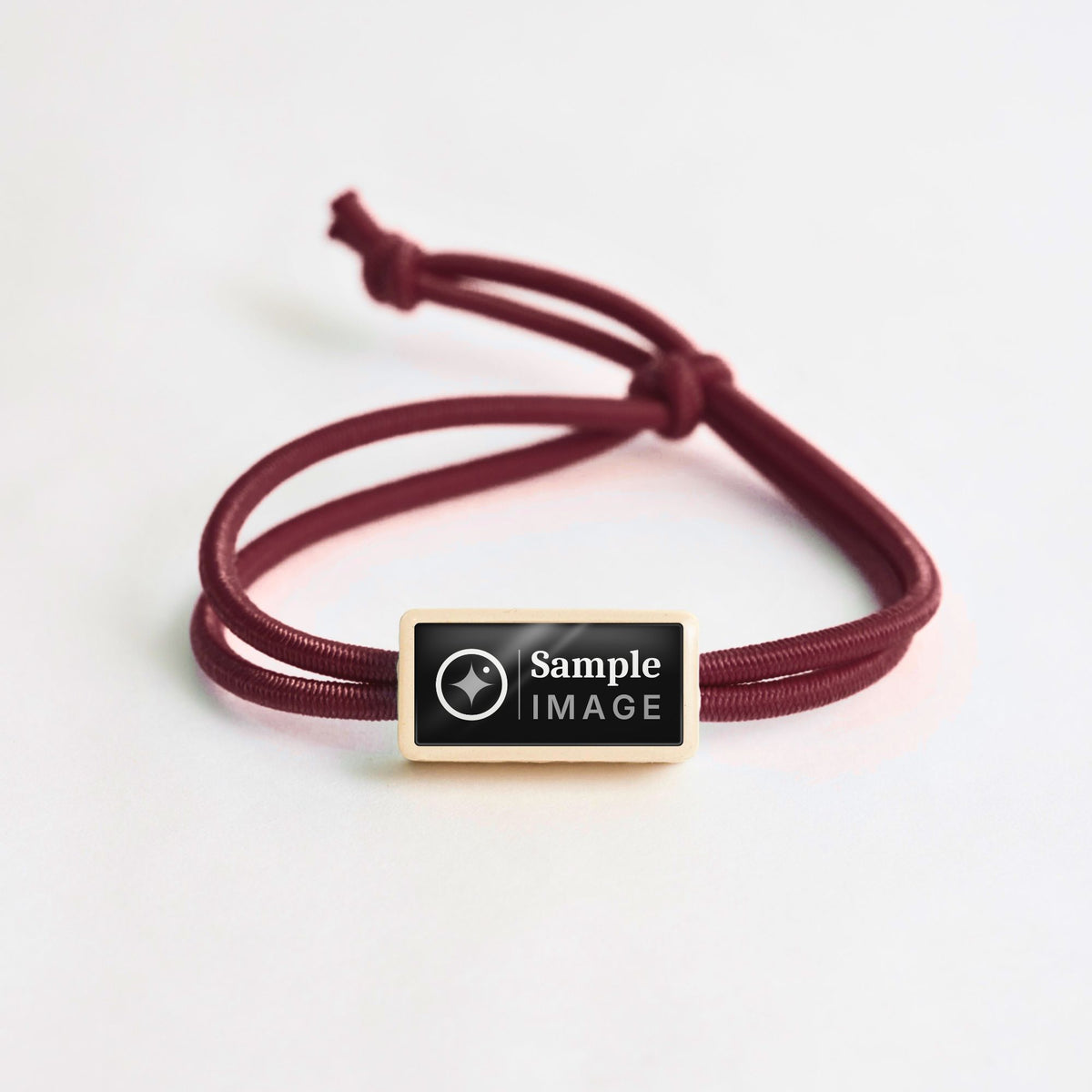 Tap-to-Phone Bracelets on Active Bungee - Cream Clay Rectangle