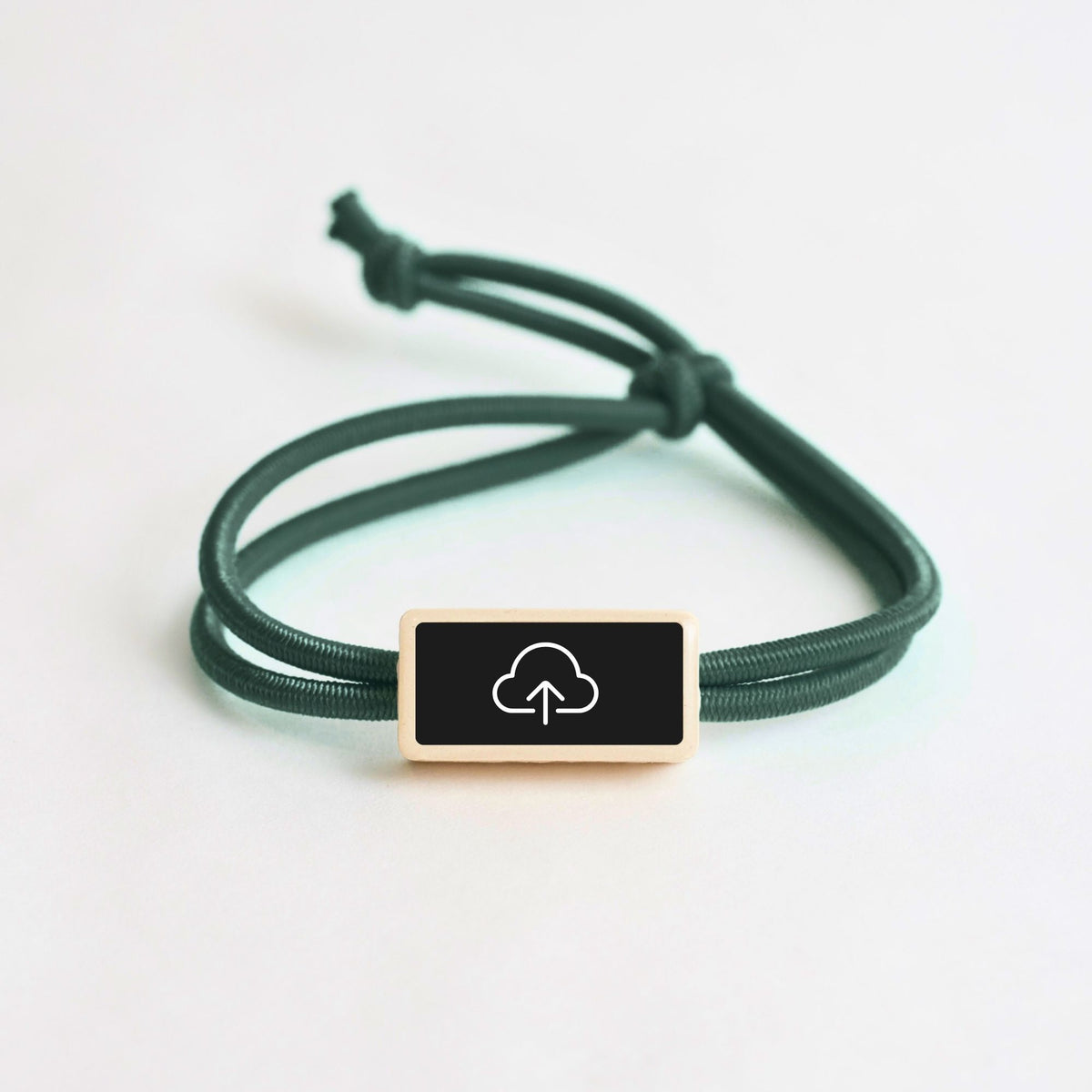 Tap-to-Phone Bracelets on Active Bungee - Clay Rectangle