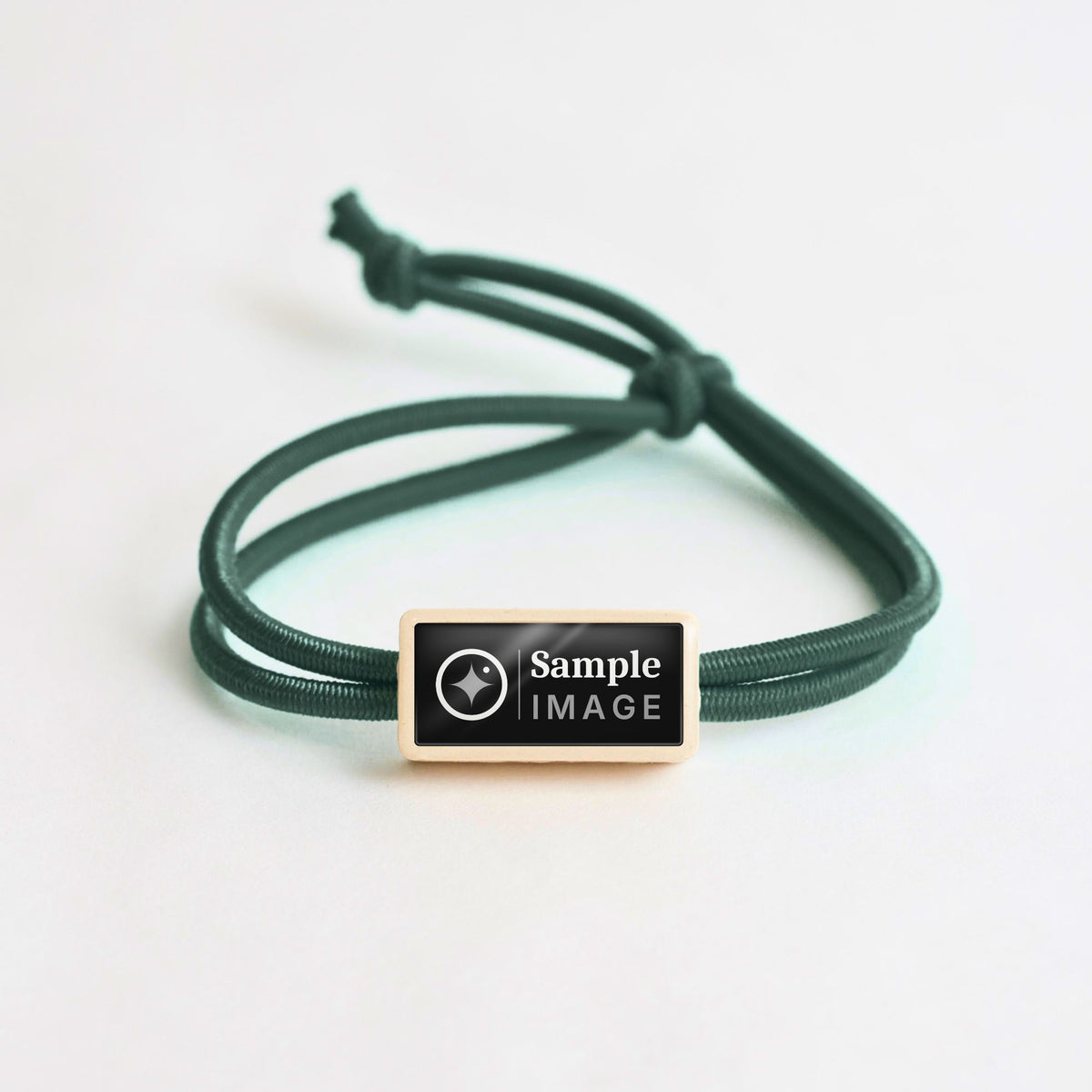 Tap-to-Phone Bracelets on Active Bungee - Cream Clay Rectangle