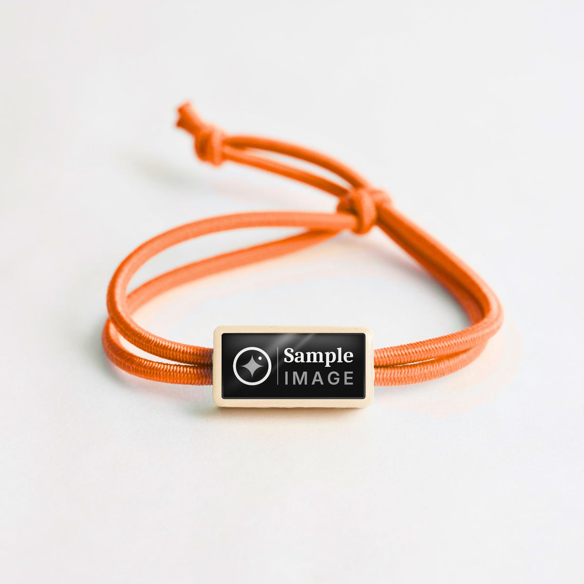 Tap-to-Phone Bracelets on Active Bungee - Cream Clay Rectangle