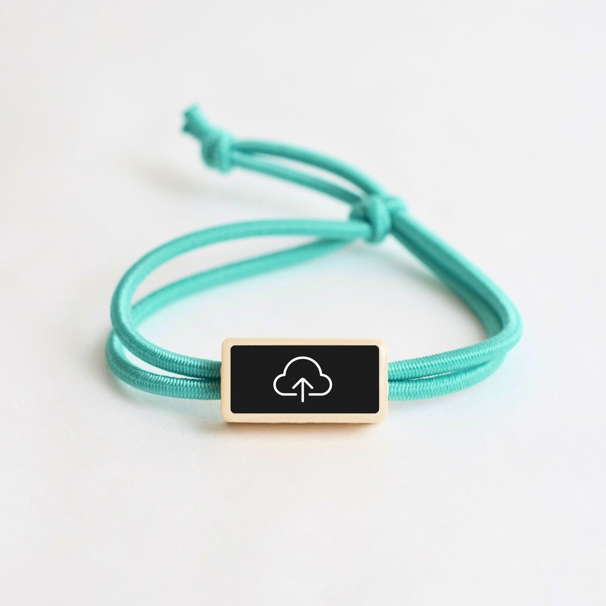 Tap-to-Phone Bracelets on Active Bungee - Clay Rectangle