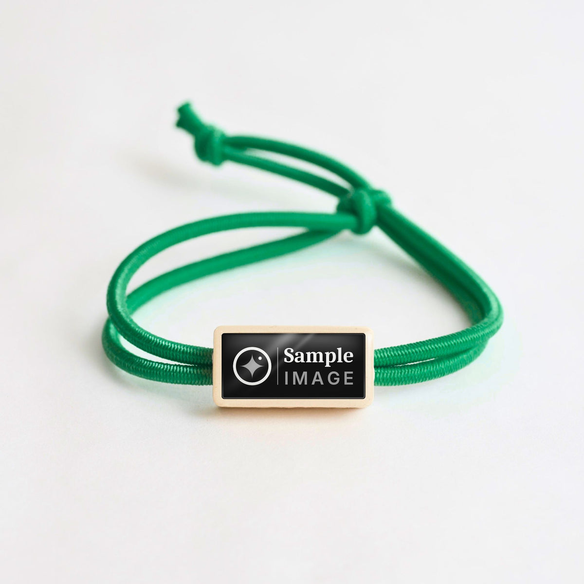 Tap-to-Phone Bracelets on Active Bungee - Cream Clay Rectangle
