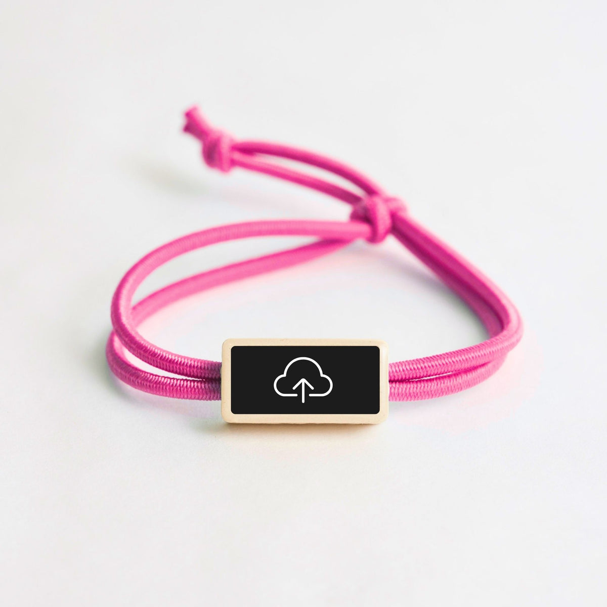 Tap-to-Phone Bracelets on Active Bungee - Clay Rectangle