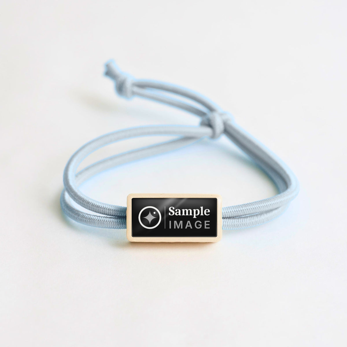 Tap-to-Phone Bracelets on Active Bungee - Cream Clay Rectangle