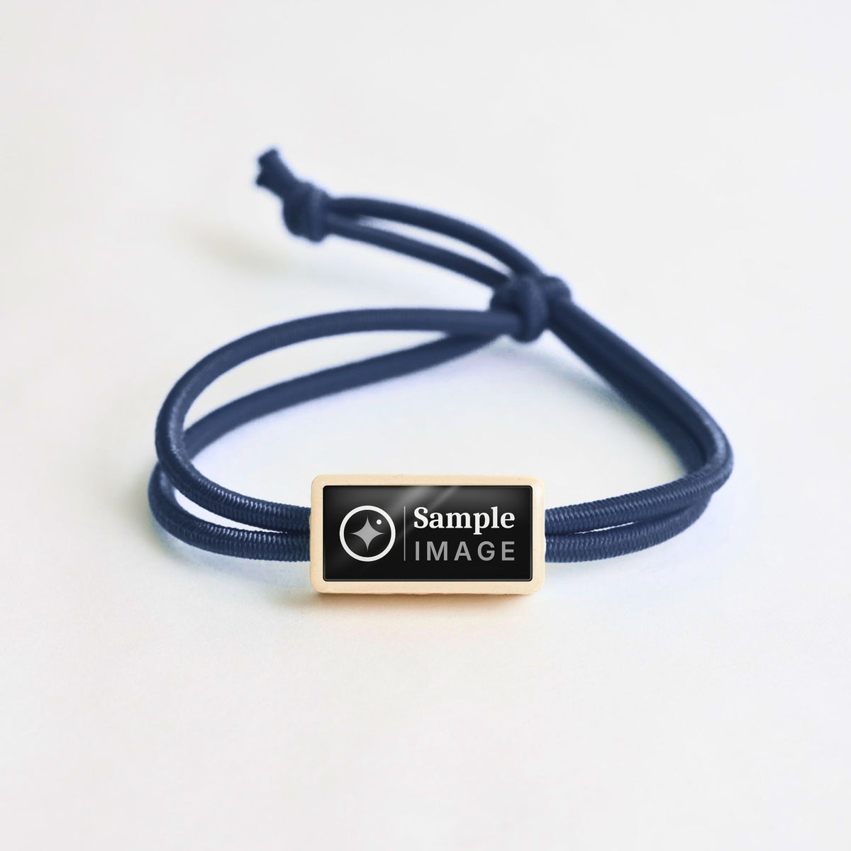 Tap-to-Phone Bracelets on Active Bungee - Cream Clay Rectangle