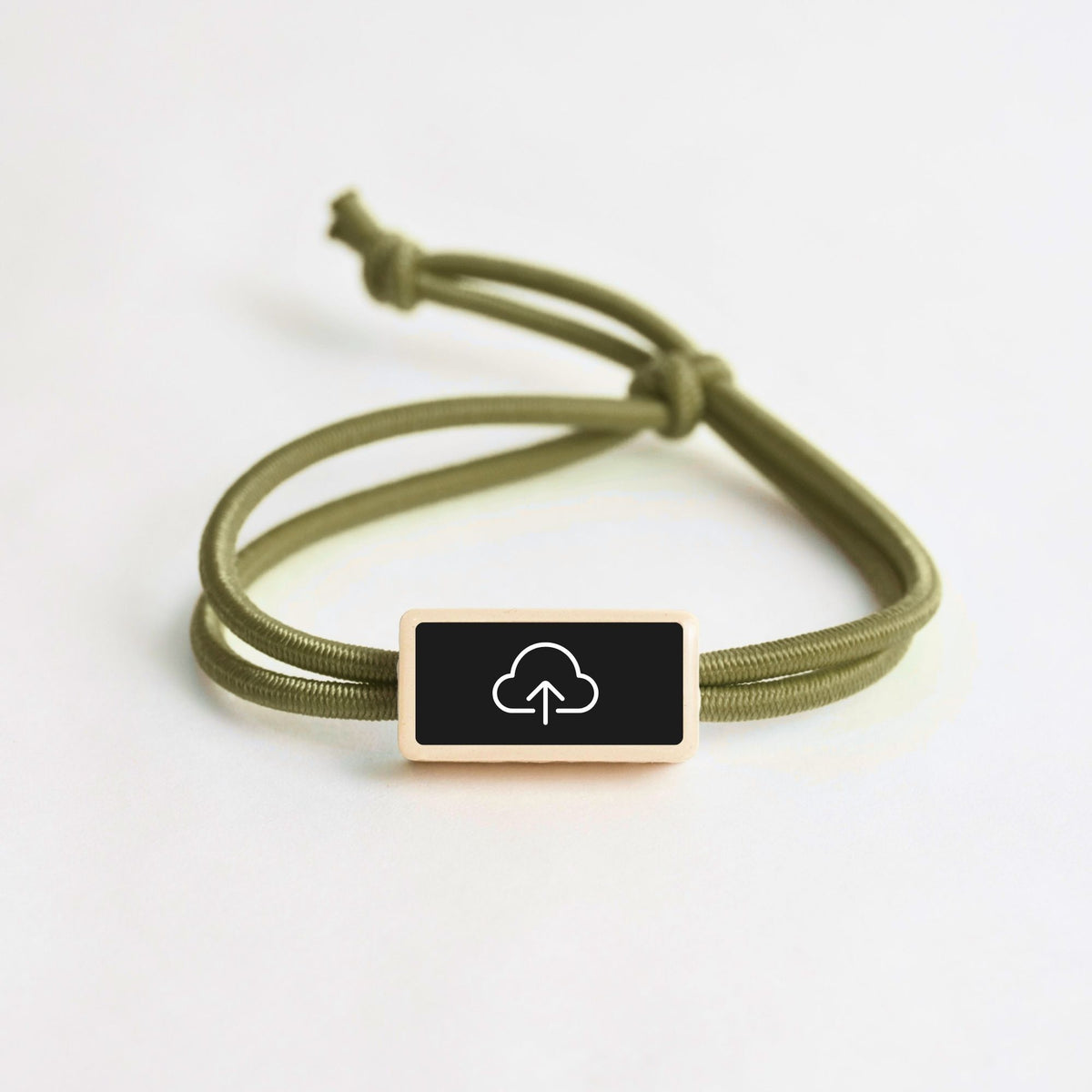 Tap-to-Phone Bracelets on Active Bungee - Clay Rectangle