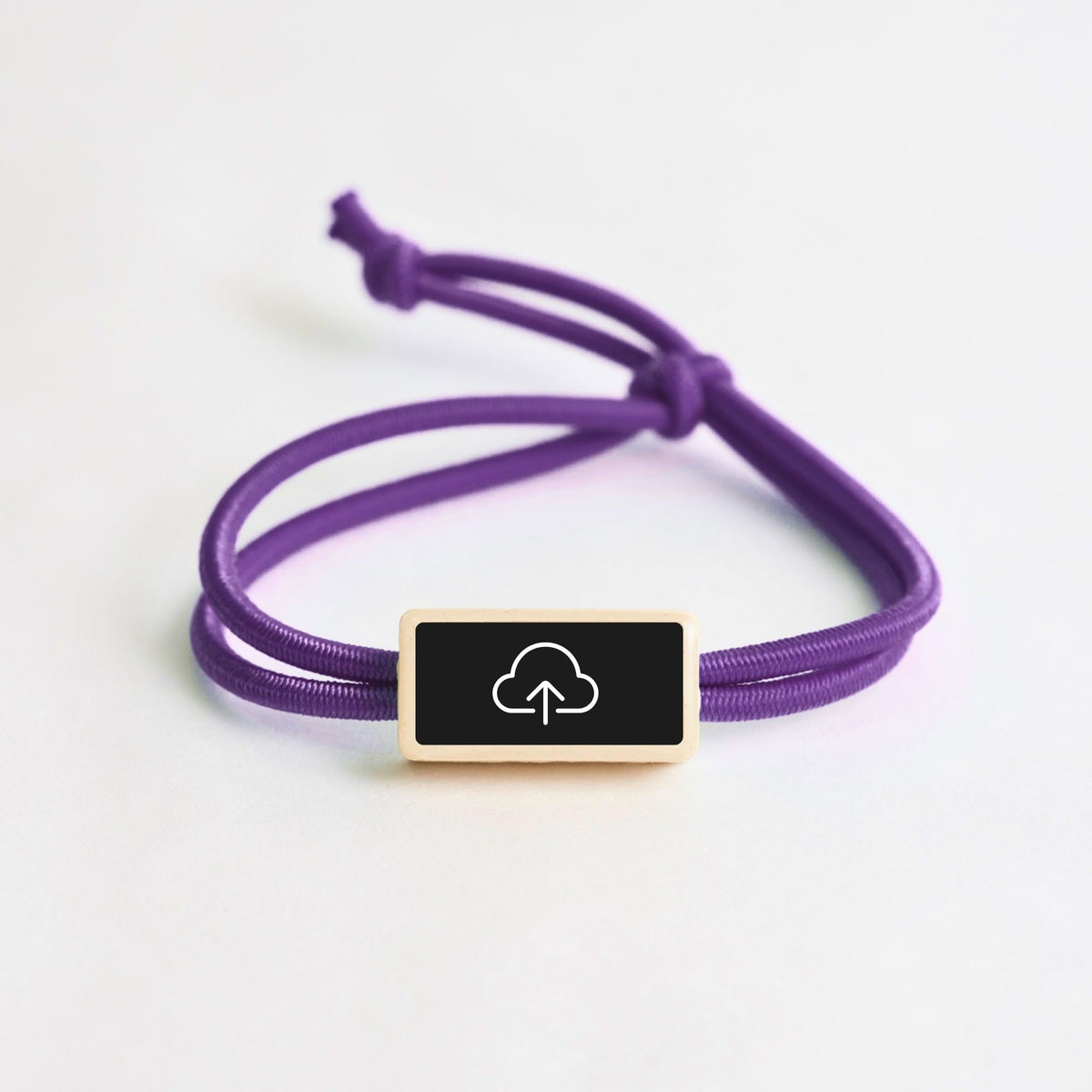 Tap-to-Phone Bracelets on Active Bungee - Clay Rectangle
