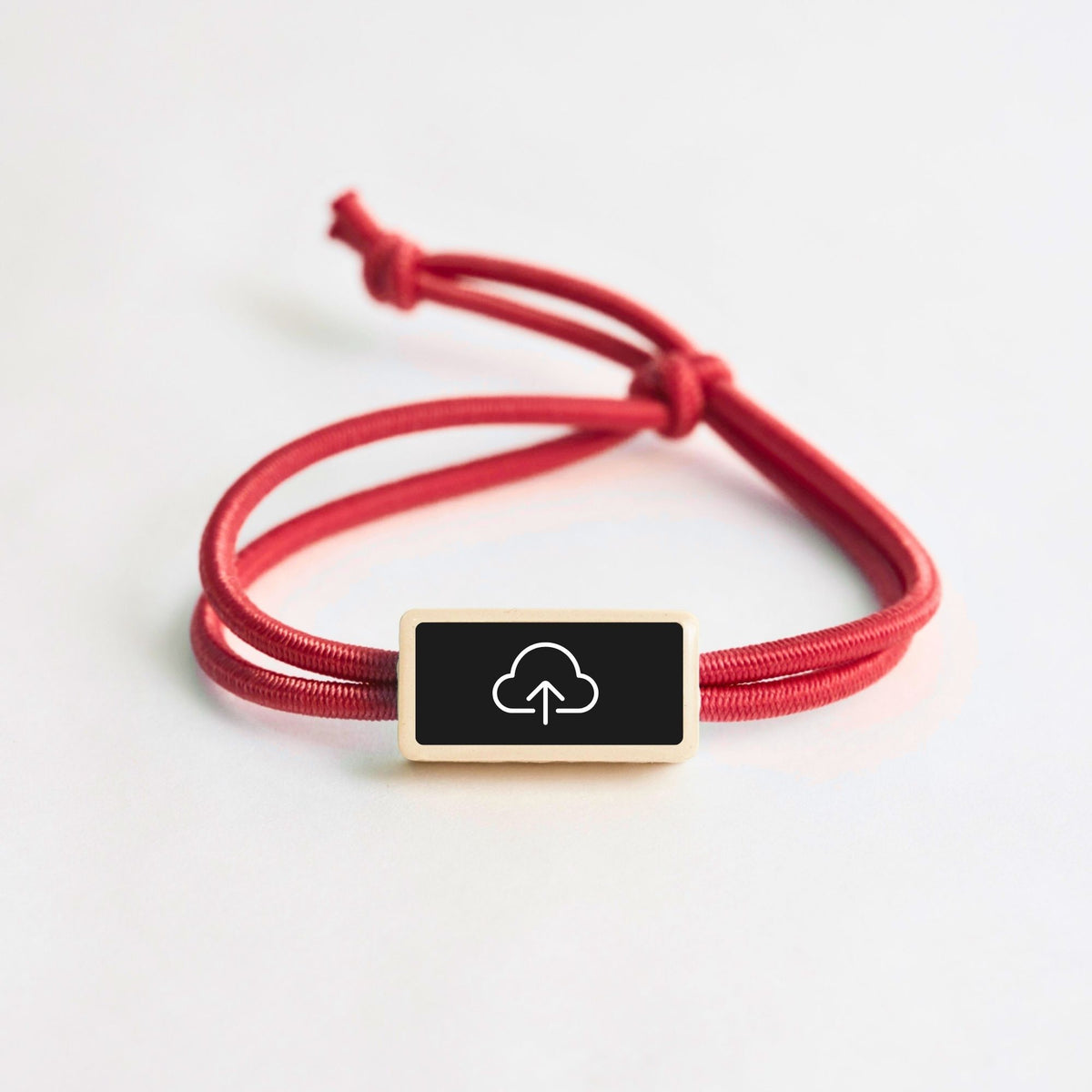 Tap-to-Phone Bracelets on Active Bungee - Clay Rectangle