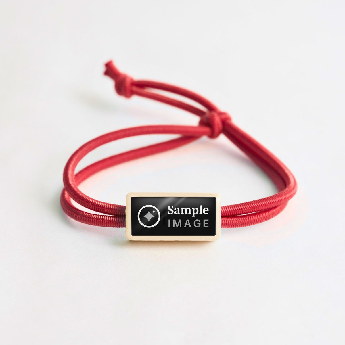 Tap-to-Phone Bracelets on Active Bungee - Cream Clay Rectangle