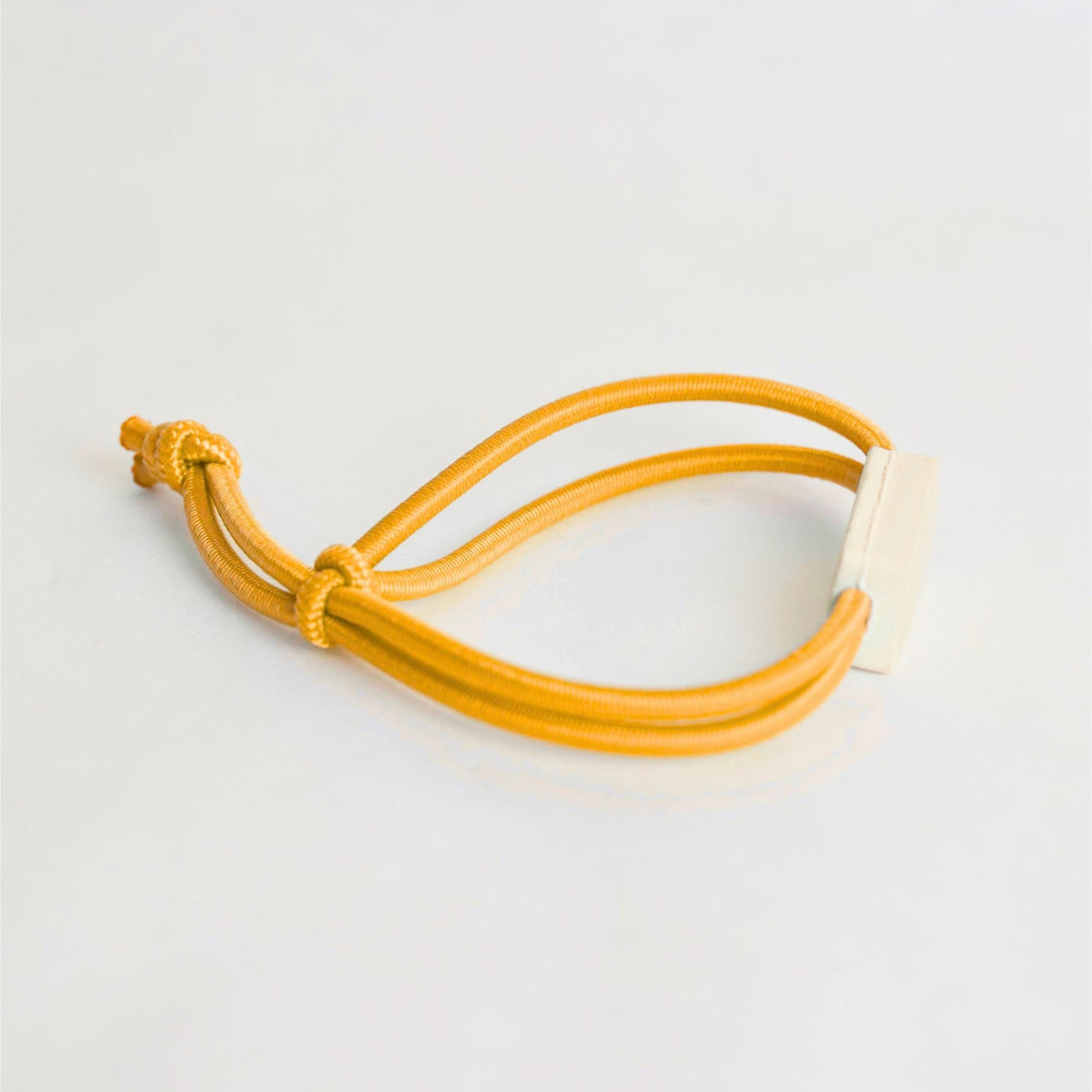 Tap-to-Phone Bracelets on Active Bungee - Cream Clay Rectangle